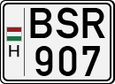 license plates of Hungary, Cars (1990)