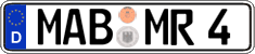 German license plate, Regular plates