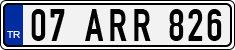 License plate of Turkey, Regular plates