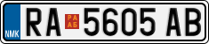 License plate of North Macedonia, Regular plates (2012)