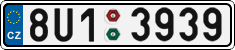 License plate of the Czech Republic, Cars (2001)