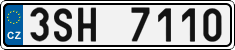 License plate of the Czech Republic, Cars (2001)