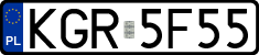 License plates of Poland, Regular car plates