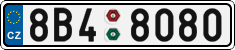 License plate of the Czech Republic, Cars (2001)
