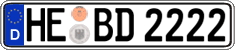 German license plate, Regular plates