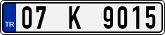 License plate of Turkey, Regular plates