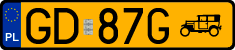License plates of Poland, Oldtimers