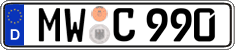 German license plate, Regular plates