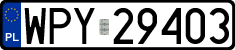License plates of Poland, Regular car plates