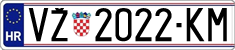 License plate of Croatia, Regular plates