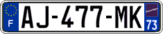 French license plate, SIV (ordinary)