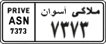 License plate of Egypt, Cars (1999)