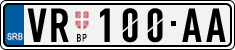 License plate of Serbia, Cars