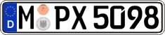 German license plate, Regular plates