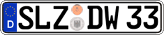 German license plate, Regular plates
