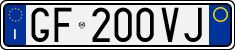 License plate of Italy, Cars (1994 year series)