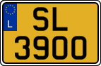 License plate of Luxembourg, 2003 year system