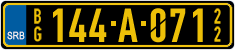 License plate of Serbia, Diplomatic