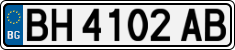 License plate of Bulgaria, Cars