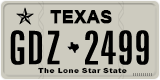 Texas, Regular plates (2012) (АBC-1234)