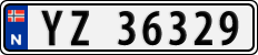 License plate of Norway, Cars