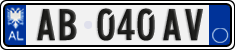 License plate of Albania, Cars (2011)