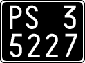License plate of Italy, Cars (1927 year series)