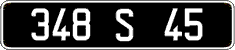 French license plate, FNI