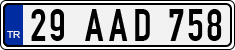 License plate of Turkey, Regular plates
