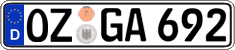 German license plate, Regular plates