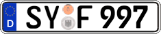 German license plate, Regular plates