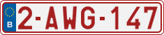 License plate of Belgium, Regular plates (2010)