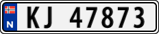 License plate of Norway, Cars