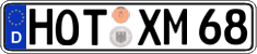 German license plate, Regular plates