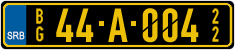 License plate of Serbia, Diplomatic