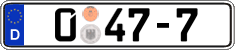 German license plate, Diplomatic
