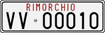 License plate of Italy, Trailers (1927 year series)
