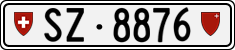 License plate of Switzerland, Cars