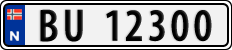 License plate of Norway, Cars