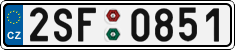 License plate of the Czech Republic, Cars (2001)