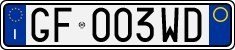 License plate of Italy, Cars (1994 year series)
