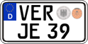 German license plate, Regular plates