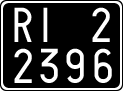License plate of Italy, Cars (1927 year series)