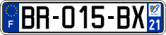 French license plate, SIV (ordinary)