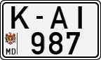 License plate of Moldova, Cars (1992)