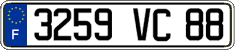 French license plate, FNI