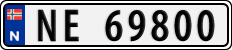 License plate of Norway, Cars