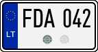 License plate of Lithuania, Cars
