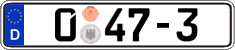 German license plate, Diplomatic