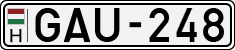 license plates of Hungary, Cars (1990)